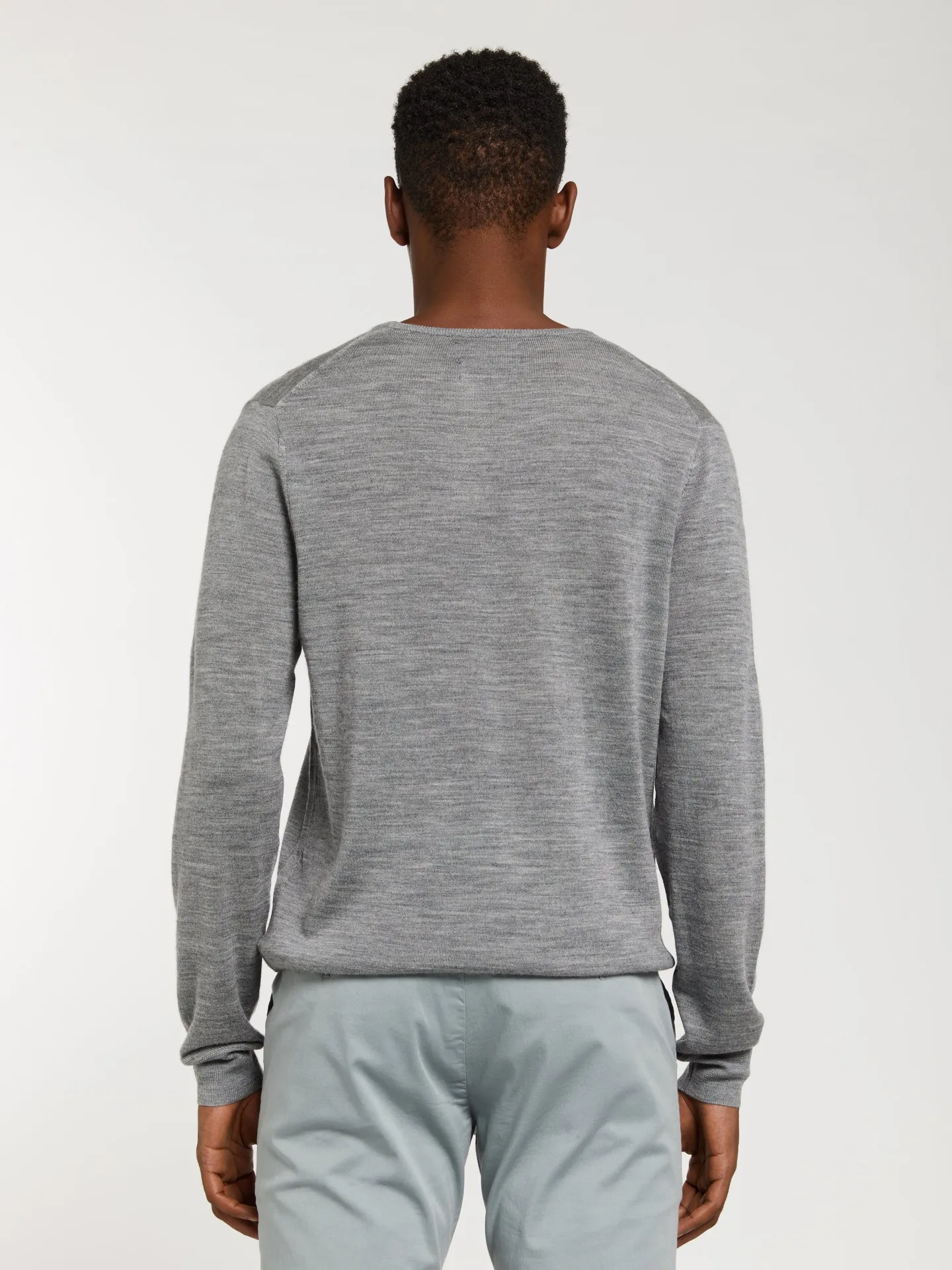 Extra fine merino wool crew neck sweater