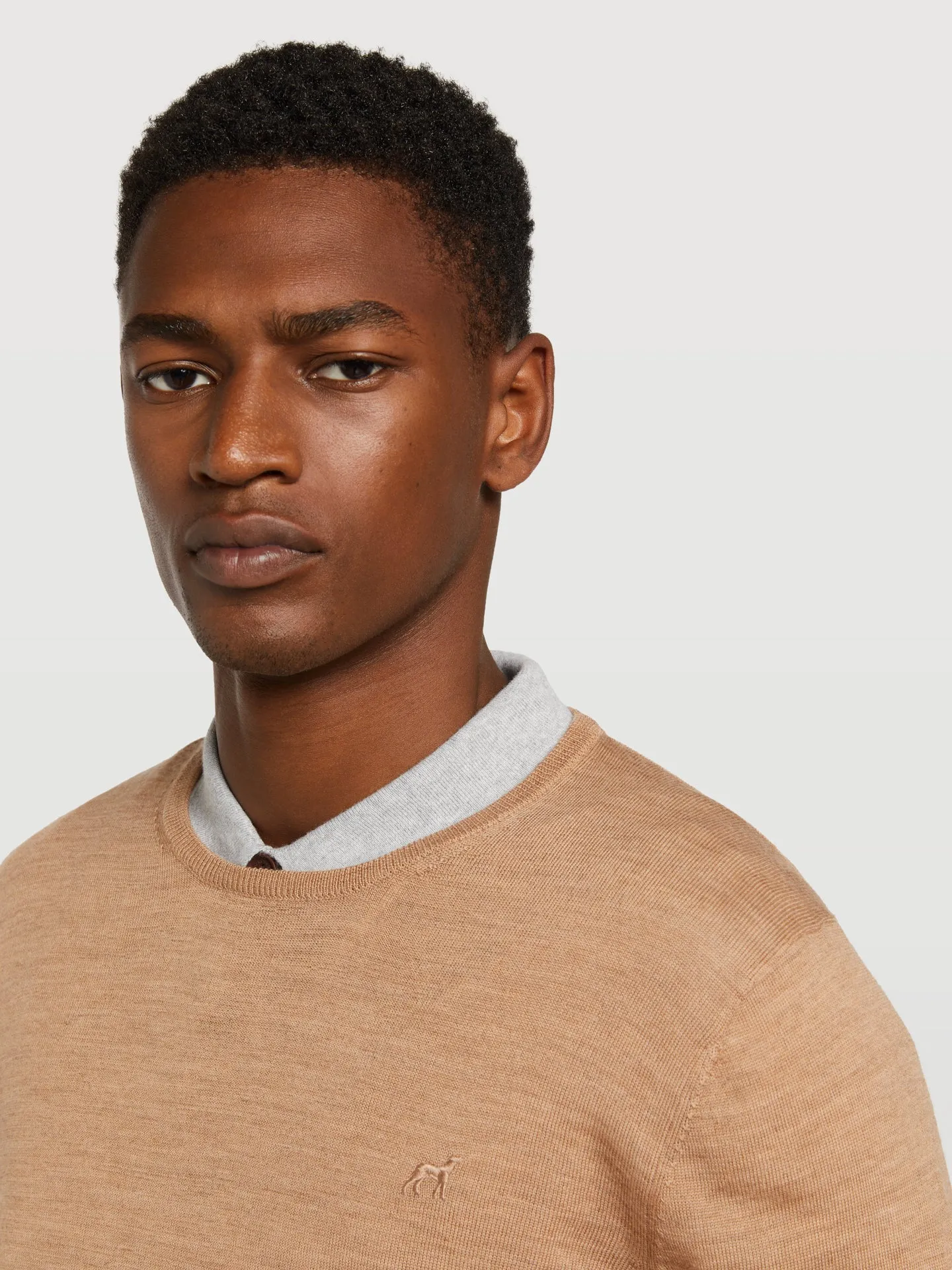 Extra fine merino wool crew neck sweater