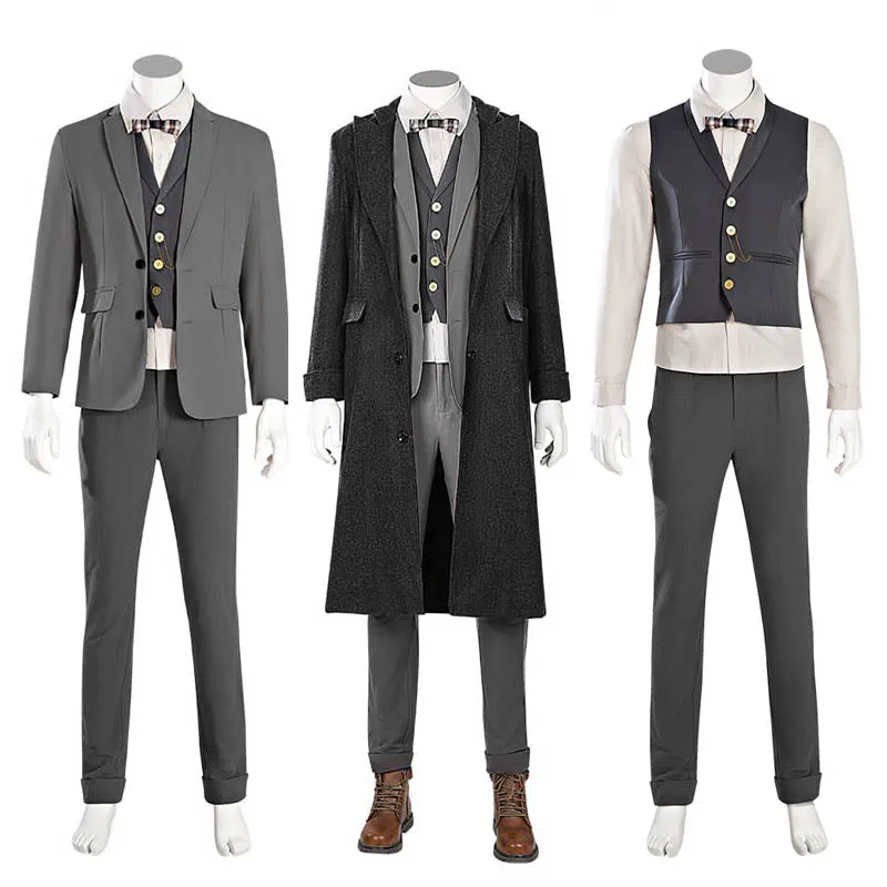 Fantastic Beasts The Secrets of Dumbledore Cosplay Newt Scamander Costume Halloween Outfit