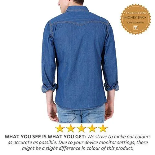 Fashion Freak Denim Shirt For Men (Jean Shirt) (DS003) (XXL - 42)