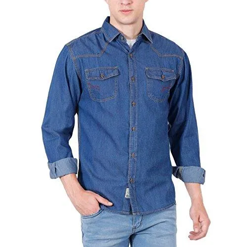 Fashion Freak Denim Shirt For Men (Jean Shirt) (DS003) (XXL - 42)