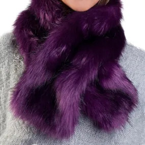 Faux Fur Ruffle Scarf - Orchid