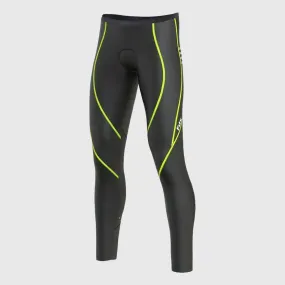 Fdx Divine Men's & Boy's Fluorescent Yellow Thermal Padded Cycling Tights