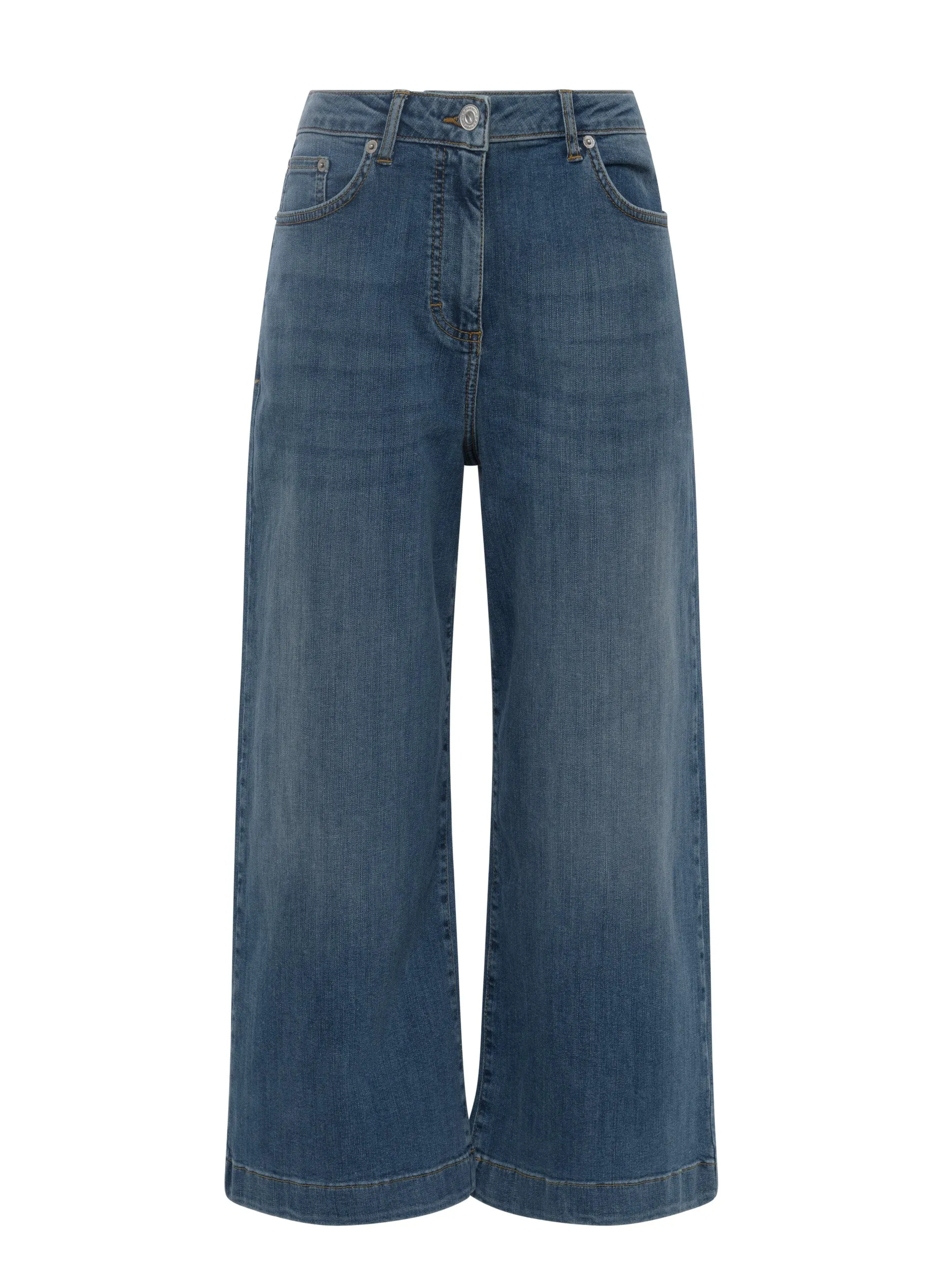 French Connection Comfort Culottes 74SAQ - Mid Blue