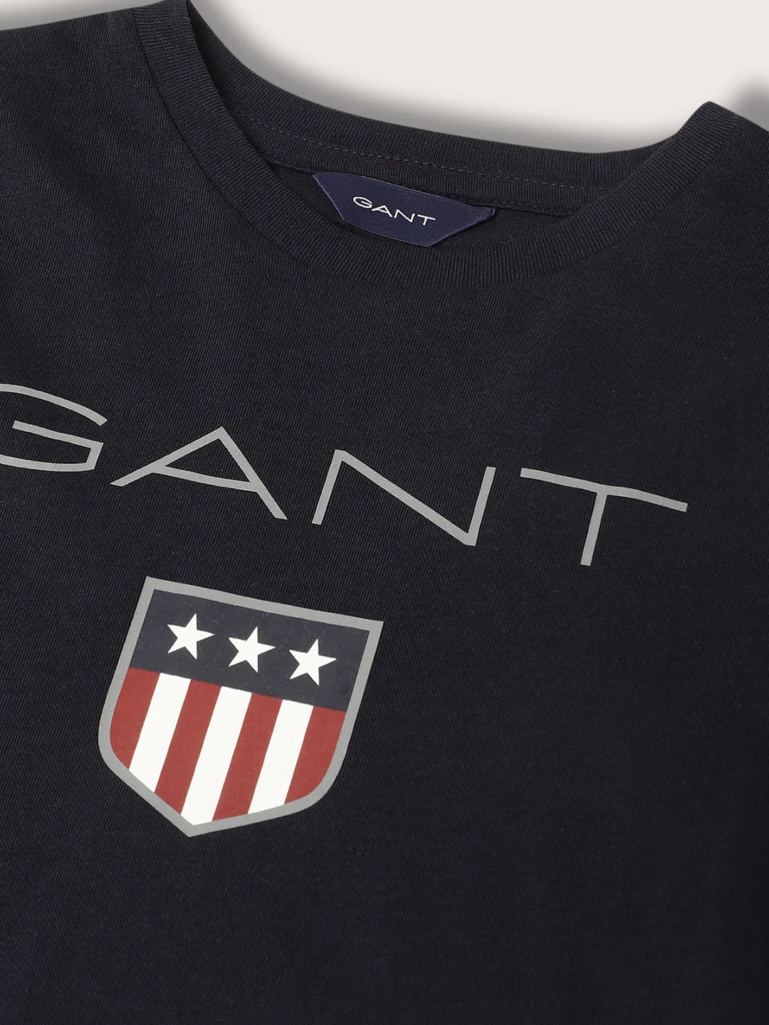 Gant Kids Navy Logo Regular Fit T-Shirt