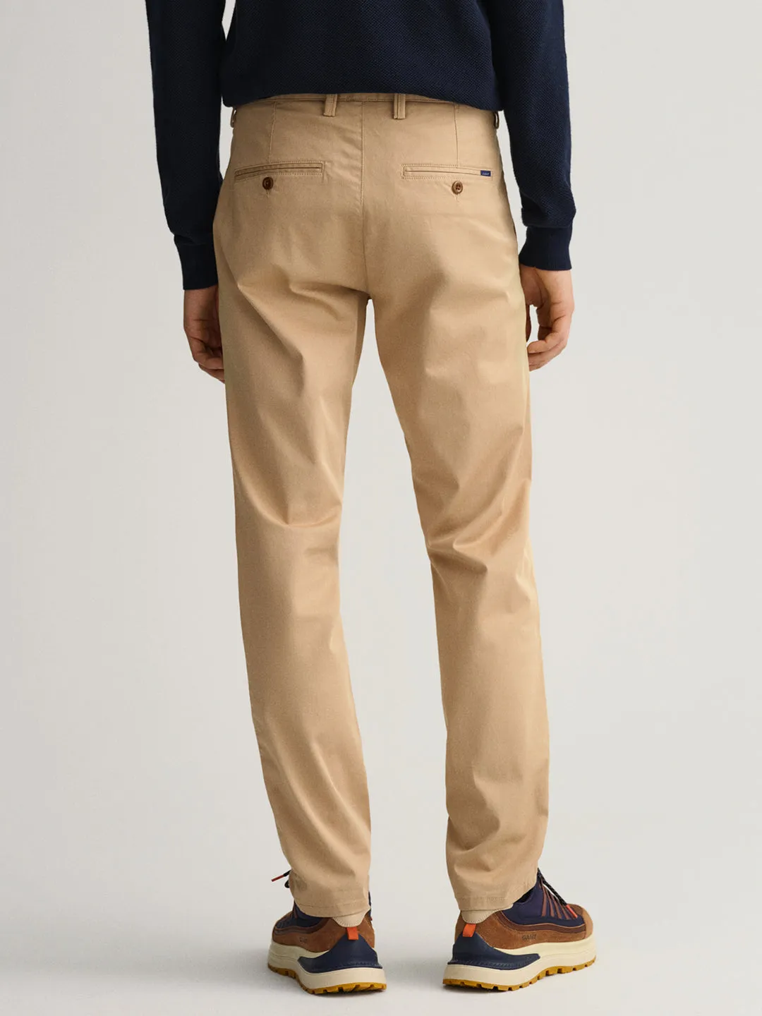 Gant Men Khaki Slim Fit Chinos Trousers