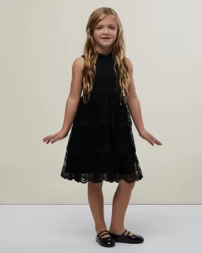 Girls Lace Tiered Dress