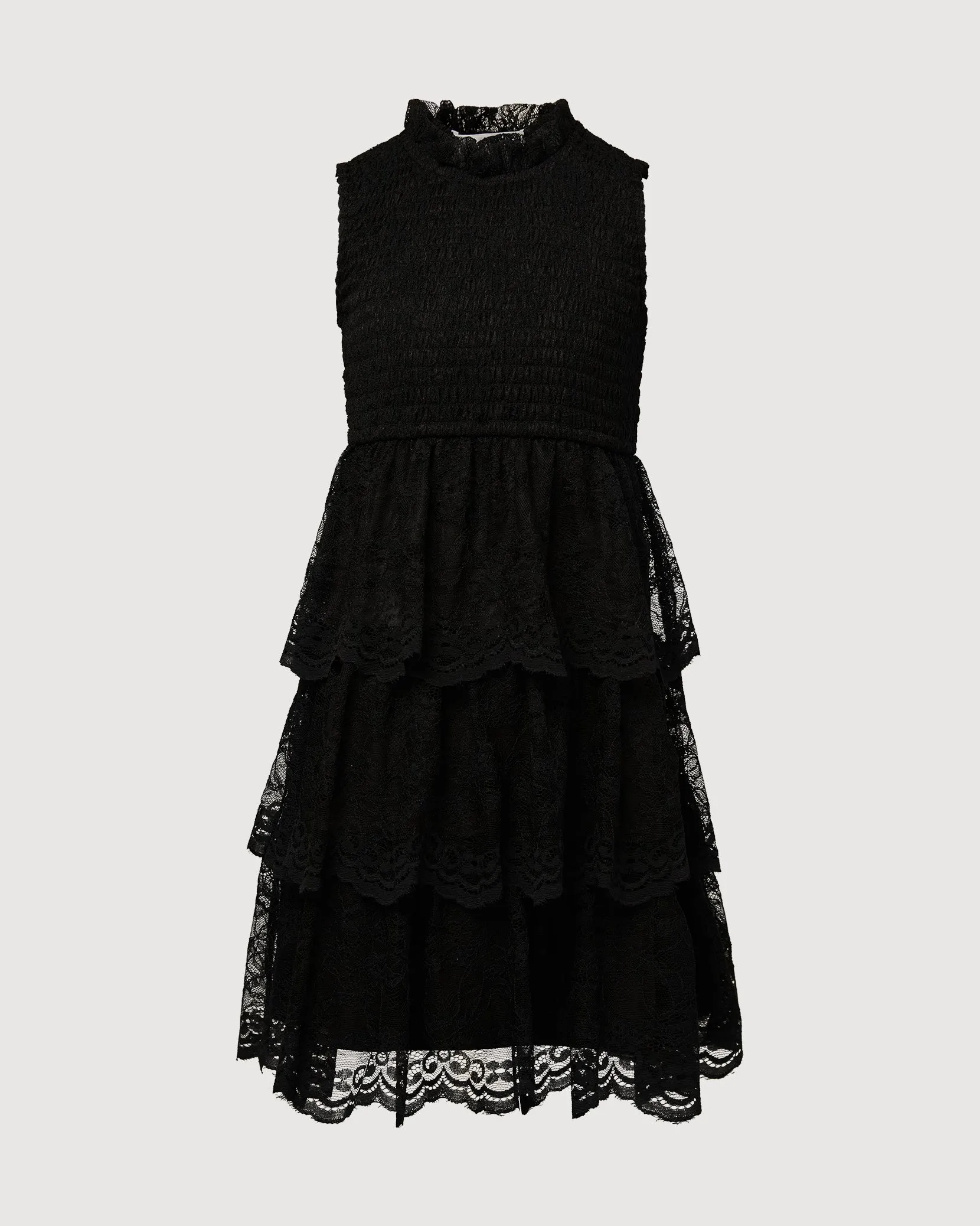 Girls Lace Tiered Dress