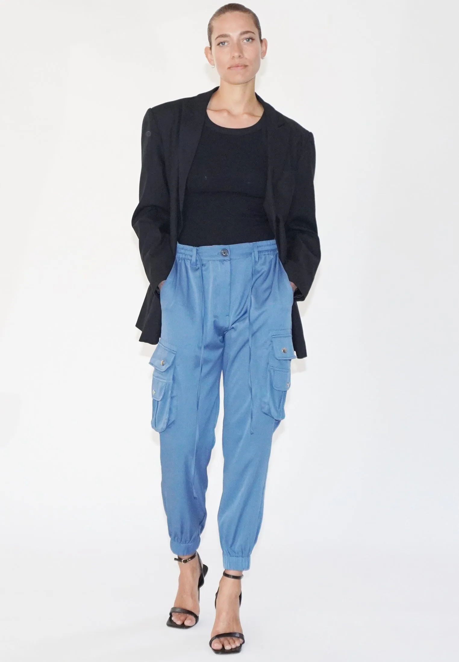 GLOW BLUE CARGO TROUSERS