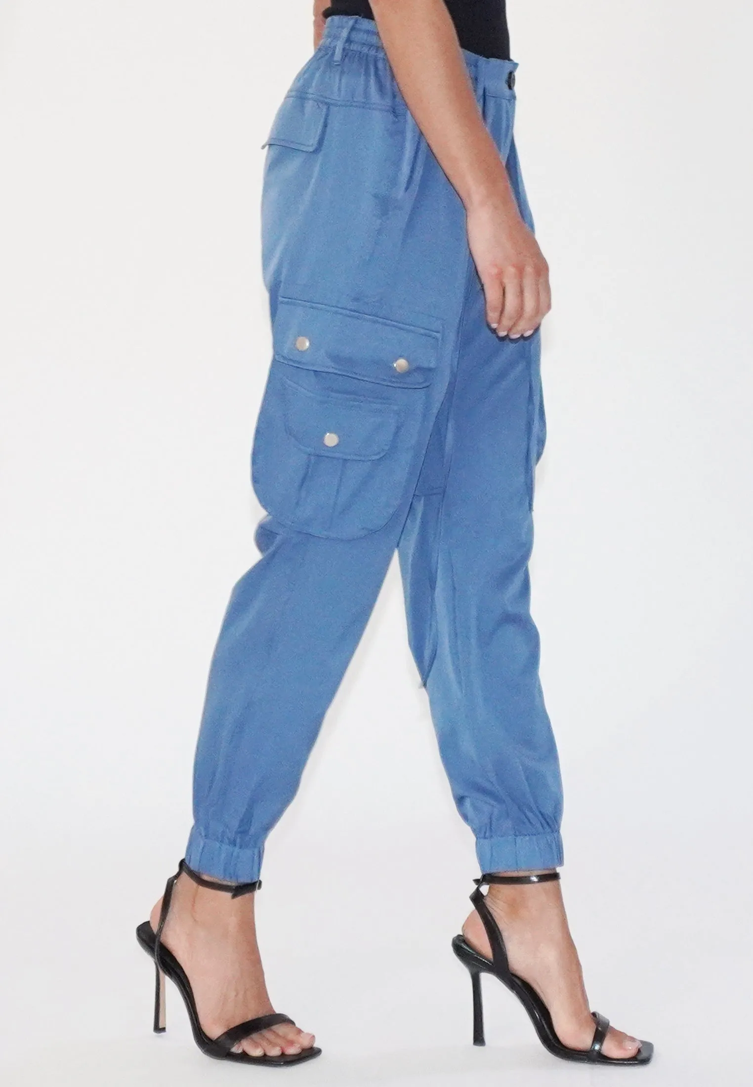 GLOW BLUE CARGO TROUSERS