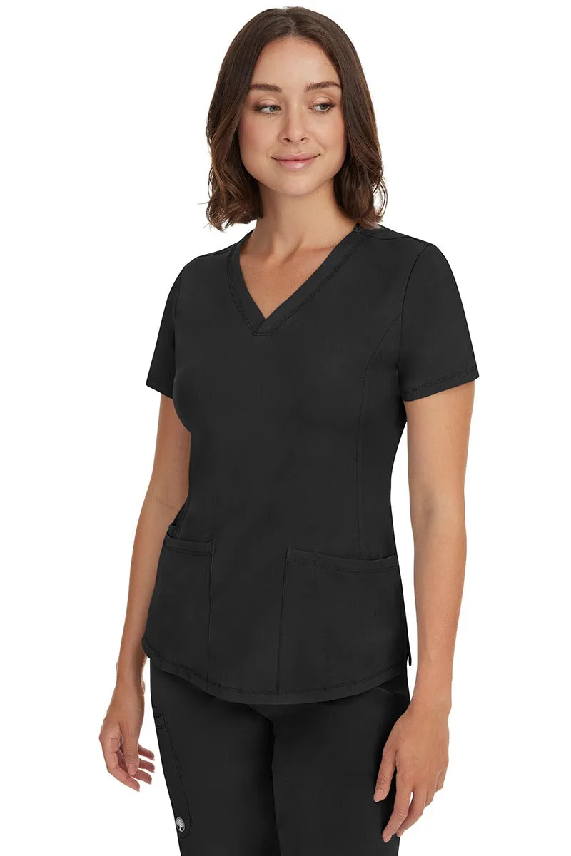 HH Works Women's Scrub Set Monica Top & Petite Rebecca Pant | Black