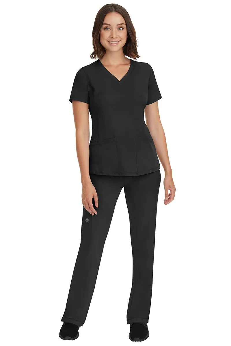 HH Works Women's Scrub Set Monica Top & Petite Rebecca Pant | Black