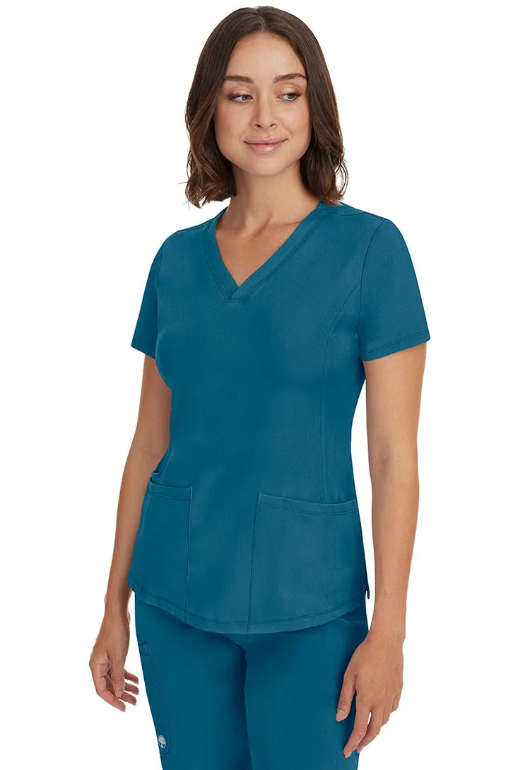 HH Works Women's Scrub Set Monica Top & Petite Rebecca Pant | Caribbean