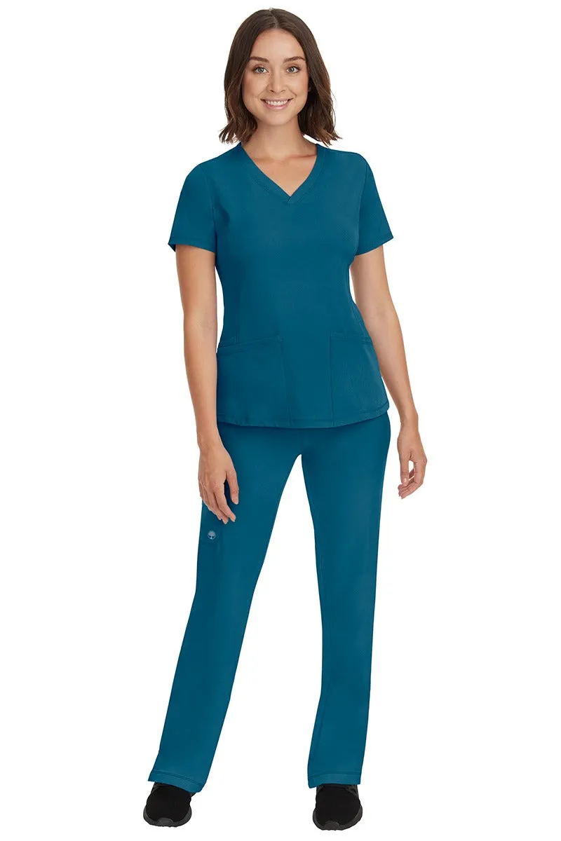 HH Works Women's Scrub Set Monica Top & Petite Rebecca Pant | Caribbean