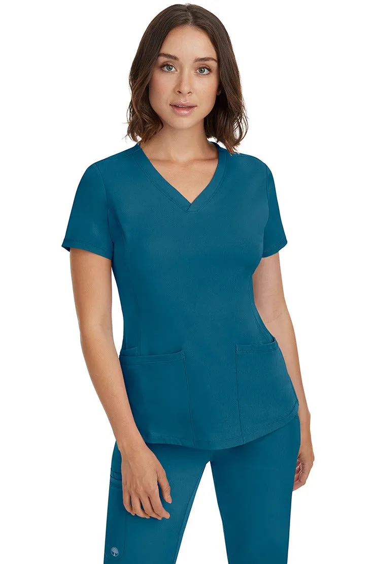 HH Works Women's Scrub Set Monica Top & Petite Rebecca Pant | Caribbean