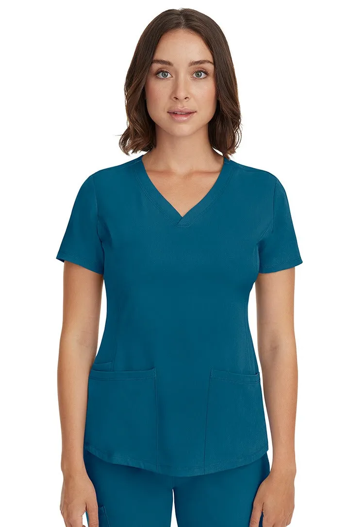 HH Works Women's Scrub Set Monica Top & Petite Rebecca Pant | Caribbean