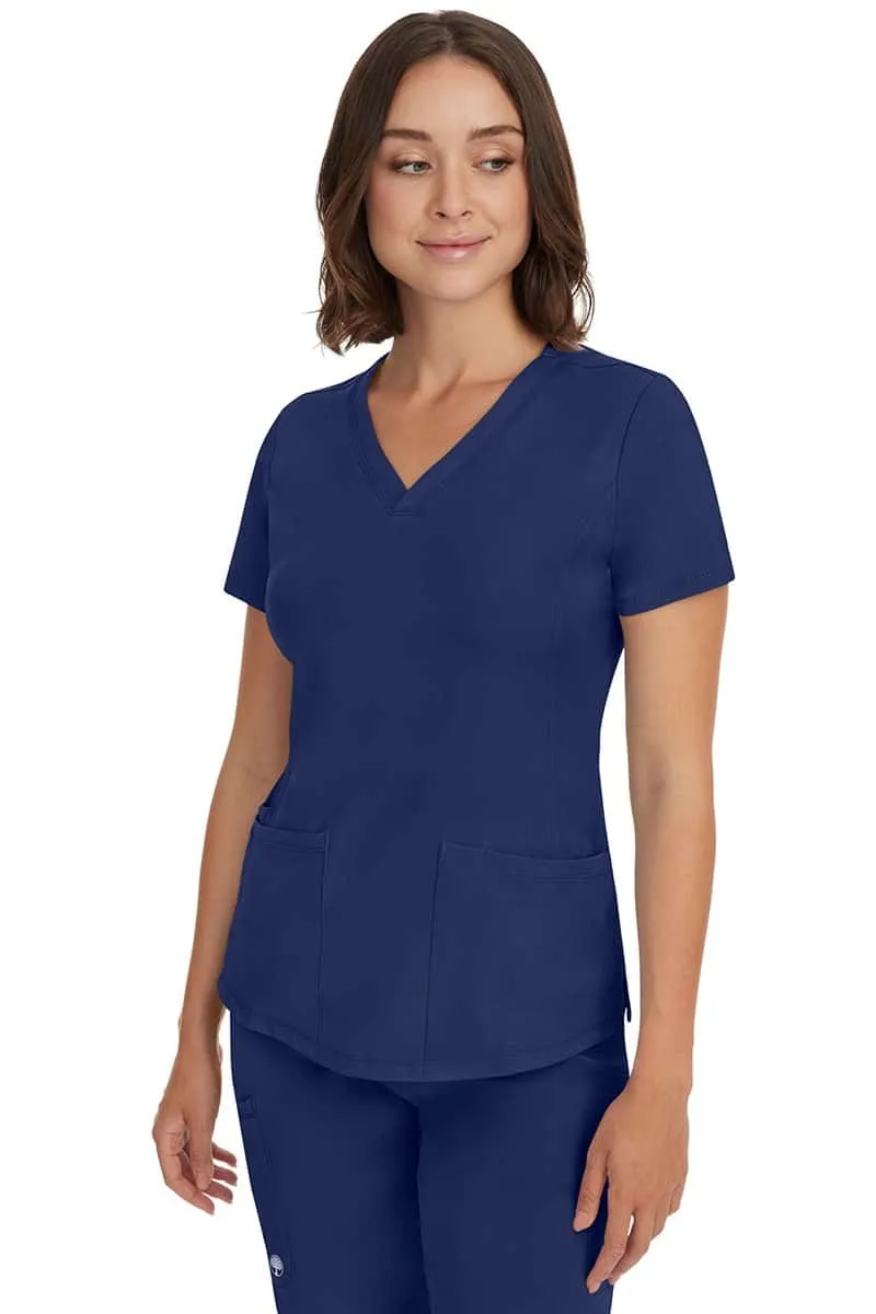 HH Works Women's Scrub Set Monica Top & Petite Rebecca Pant | Navy