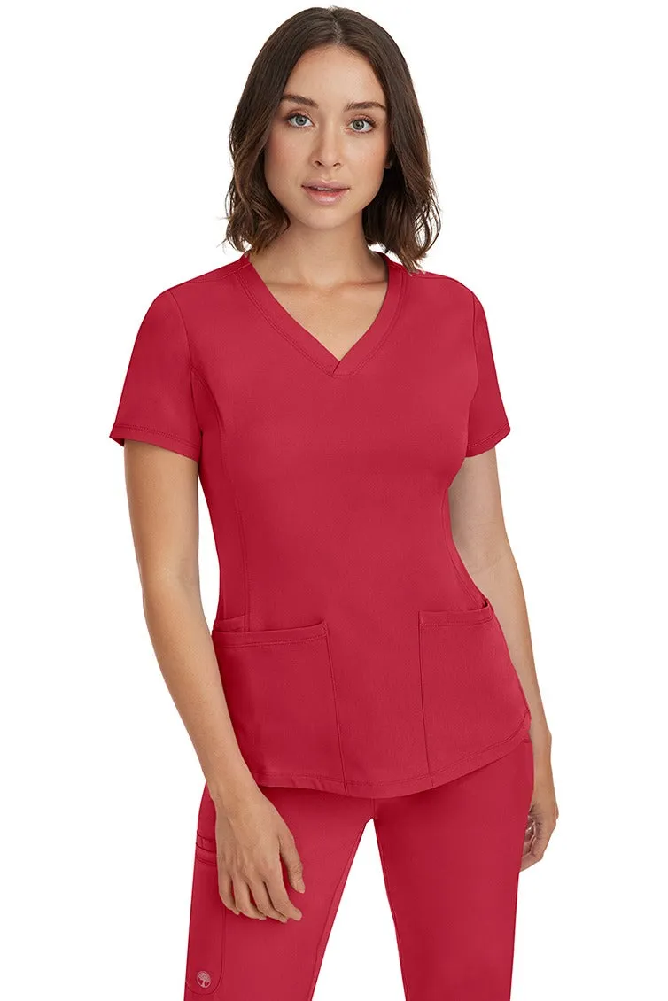 HH Works Women's Scrub Set Monica Top & Petite Rebecca Pant | Red