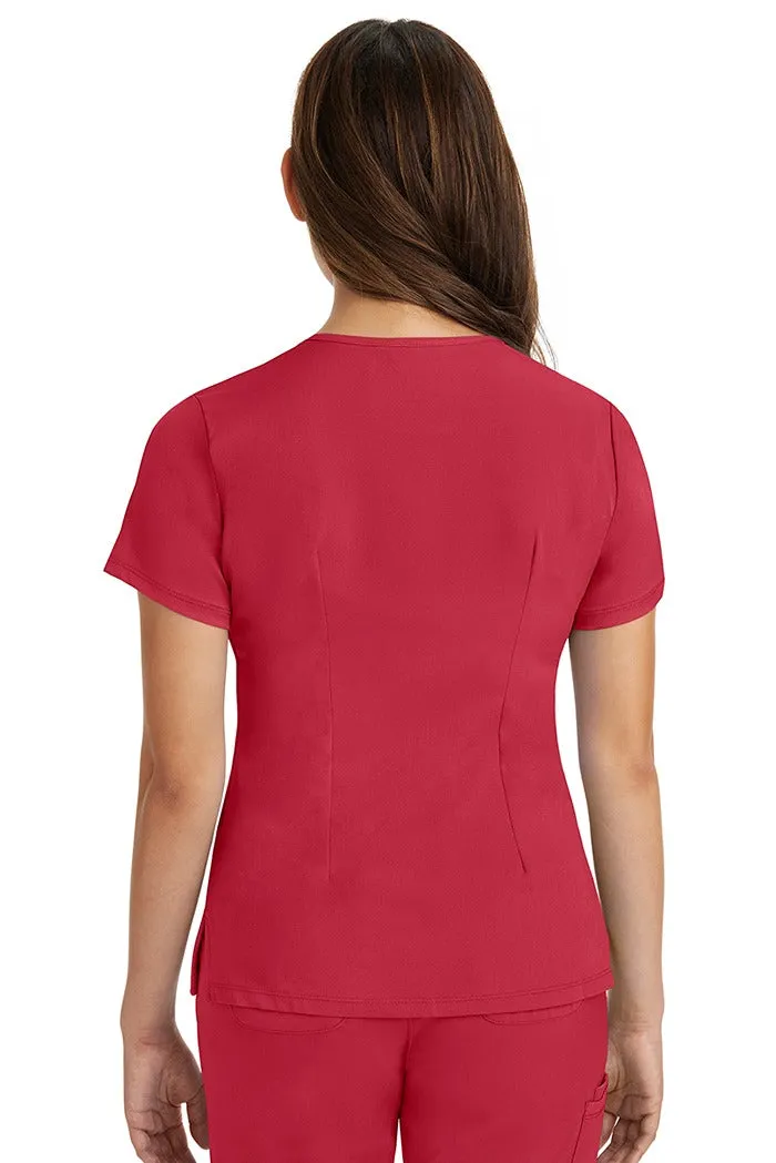 HH Works Women's Scrub Set Monica Top & Petite Rebecca Pant | Red