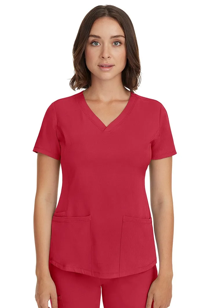 HH Works Women's Scrub Set Monica Top & Petite Rebecca Pant | Red