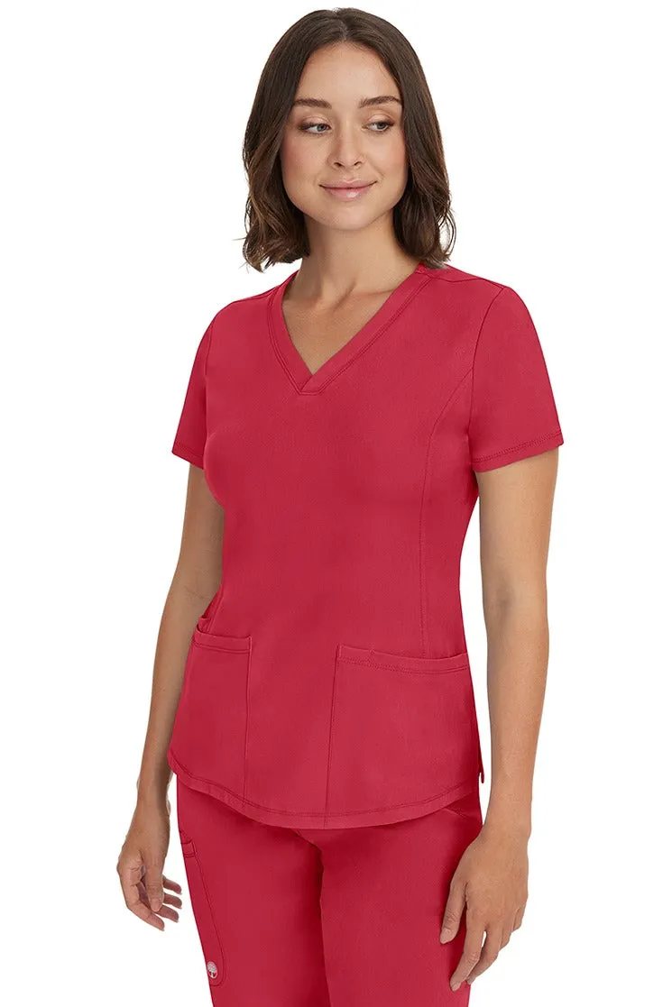 HH Works Women's Scrub Set Monica Top & Petite Rebecca Pant | Red