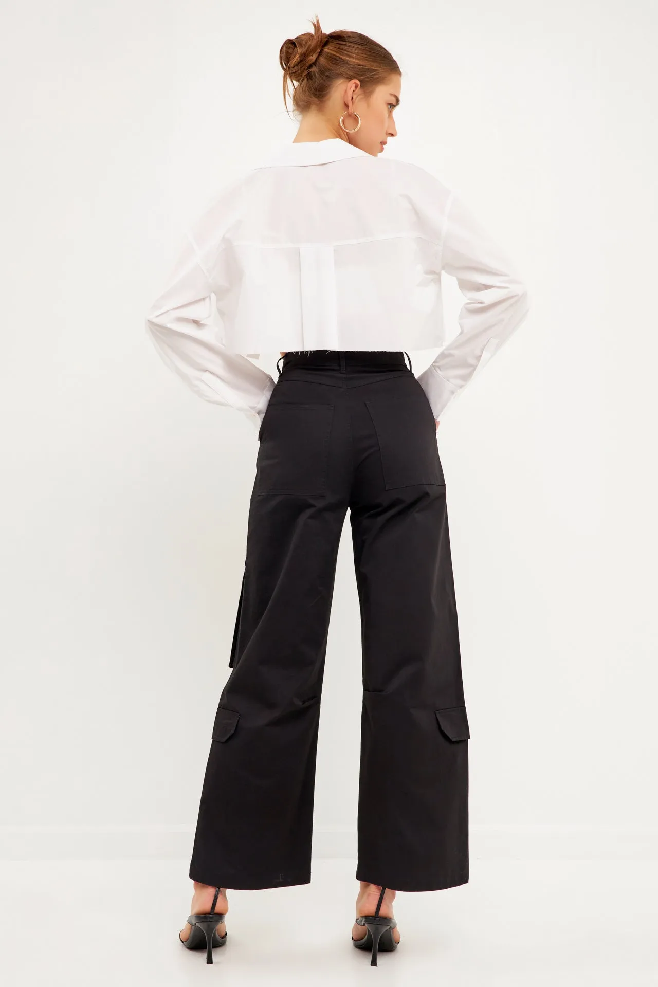 High-Waisted Wide Leg Cargo Pants