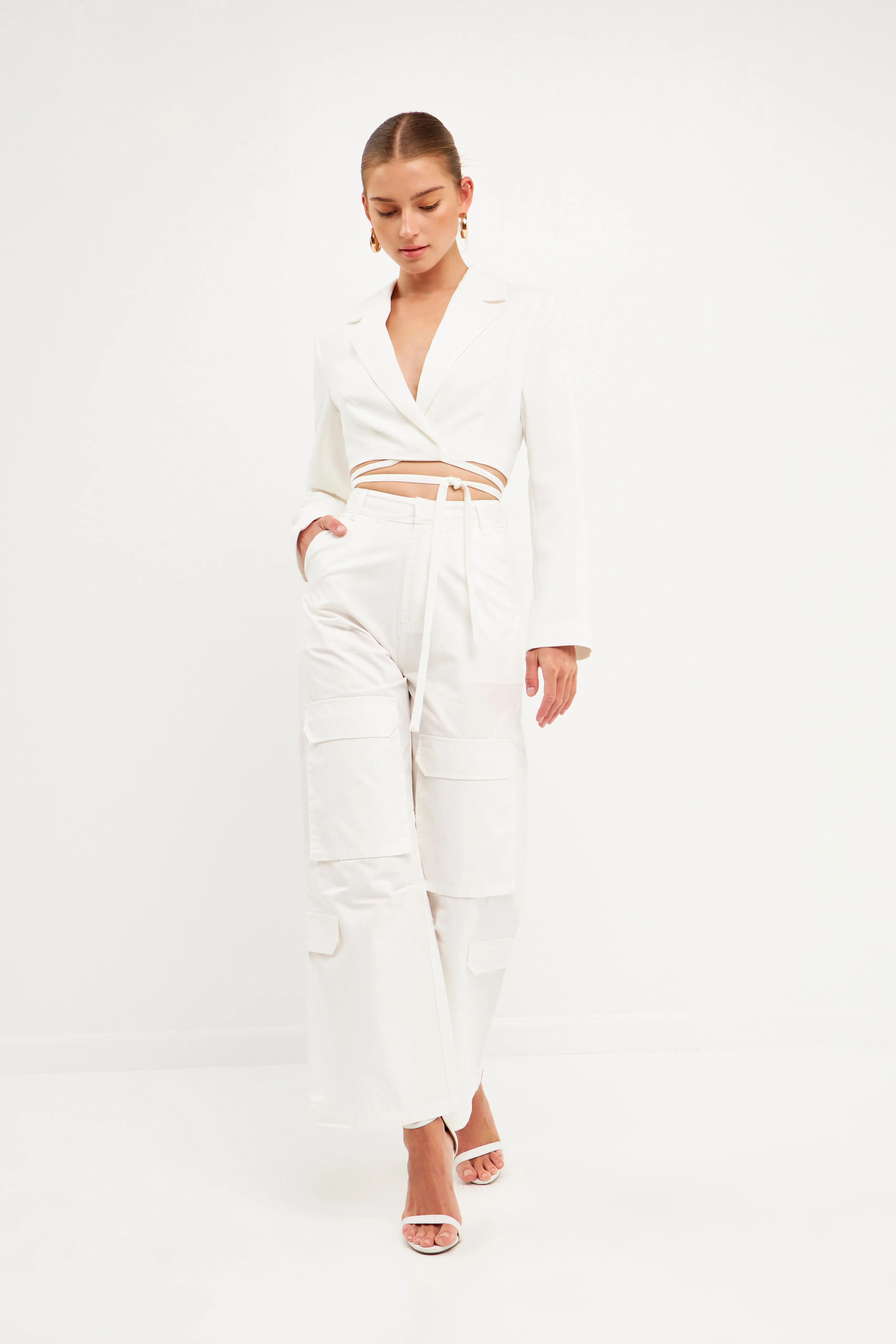 High-Waisted Wide Leg Cargo Pants