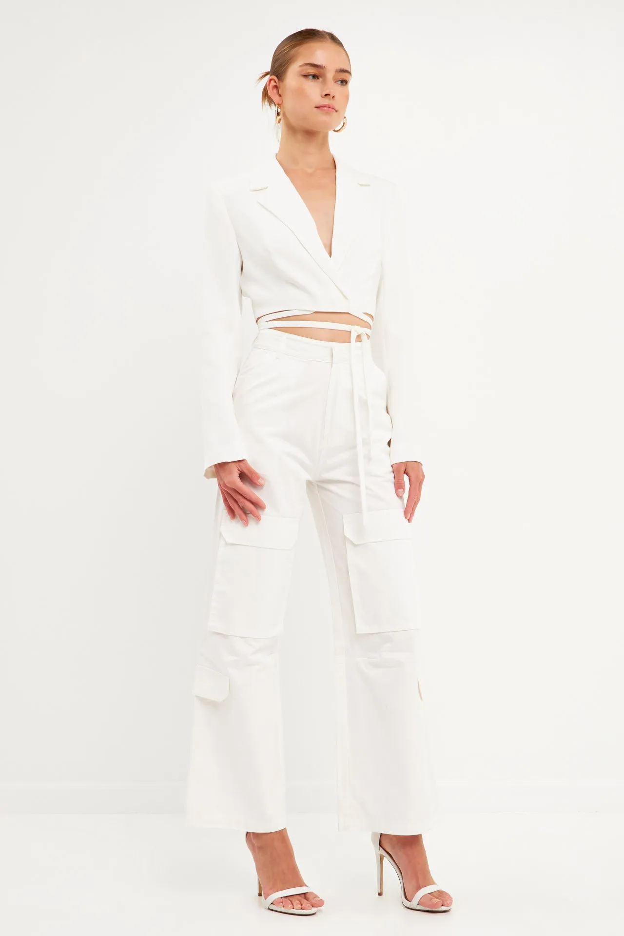 High-Waisted Wide Leg Cargo Pants