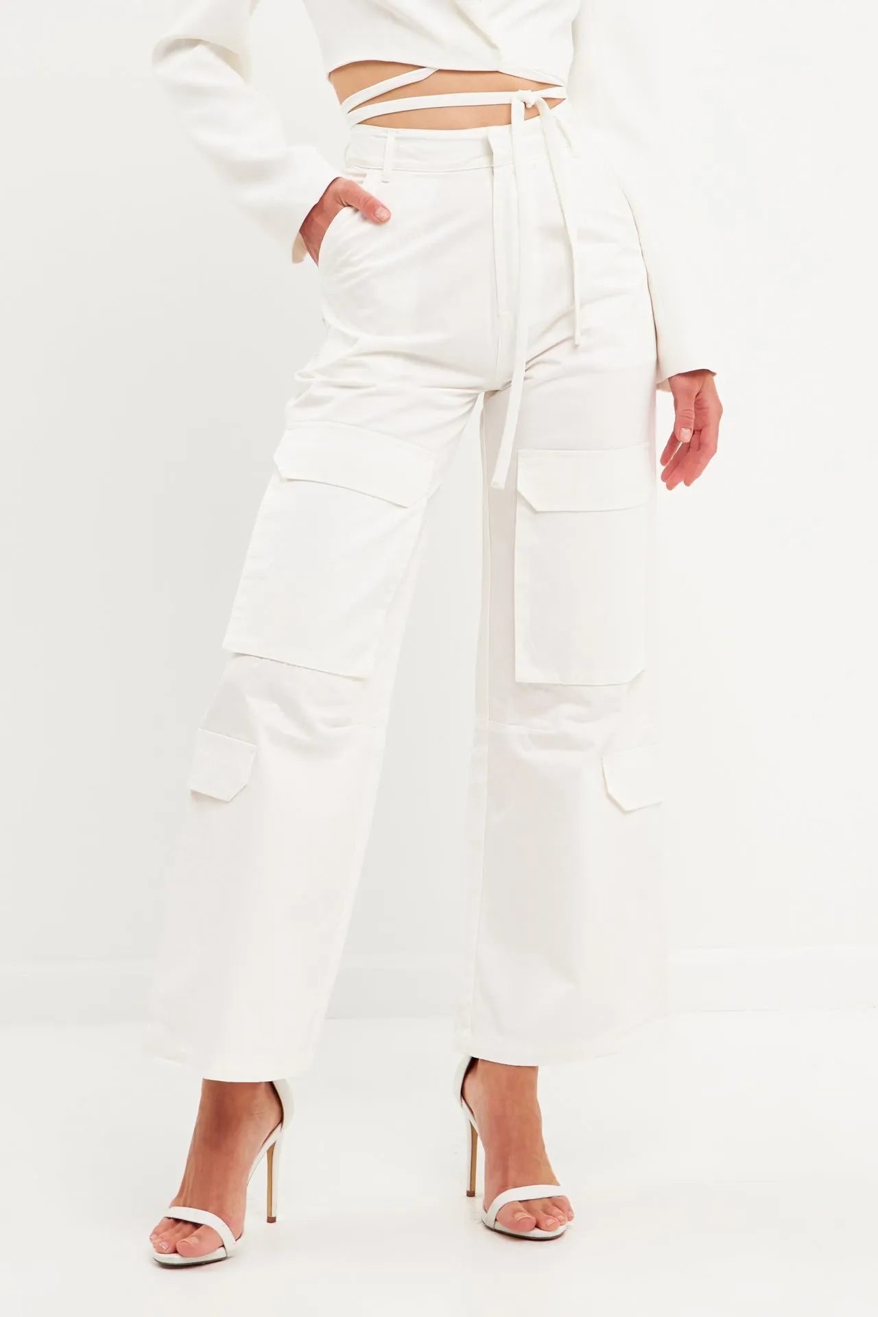 High-Waisted Wide Leg Cargo Pants