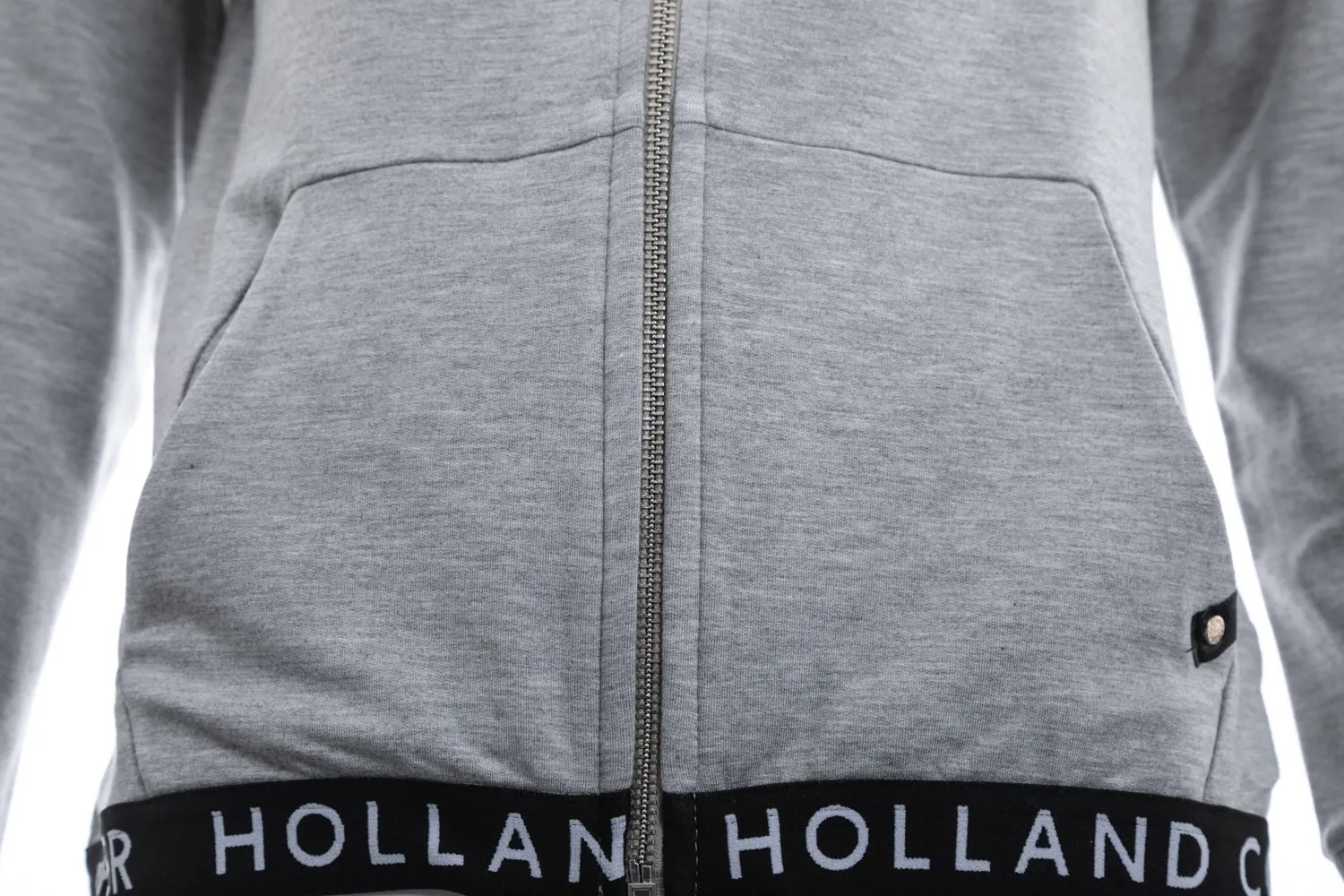 Holland Cooper Zip Lounge Ladies Hoodie Sweatshirt in Grey Marle