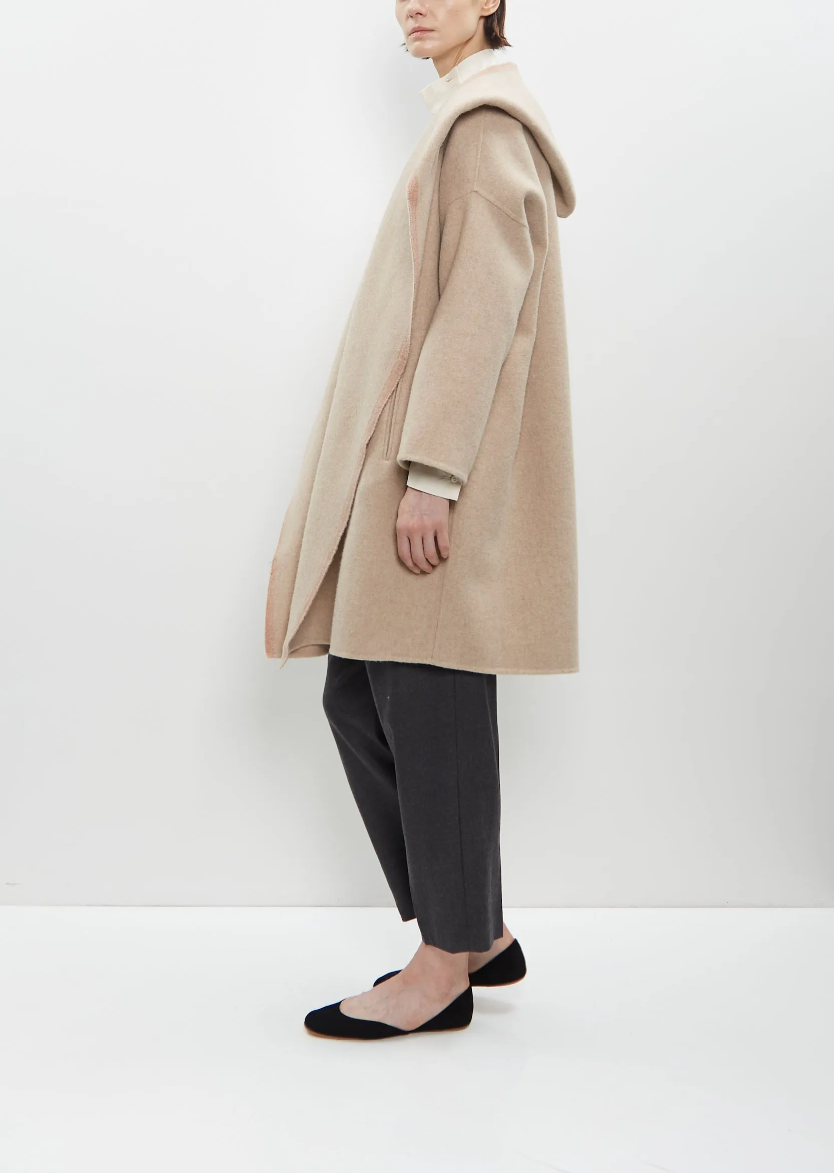 Hooded Coat with Cimossa — Oatmeal