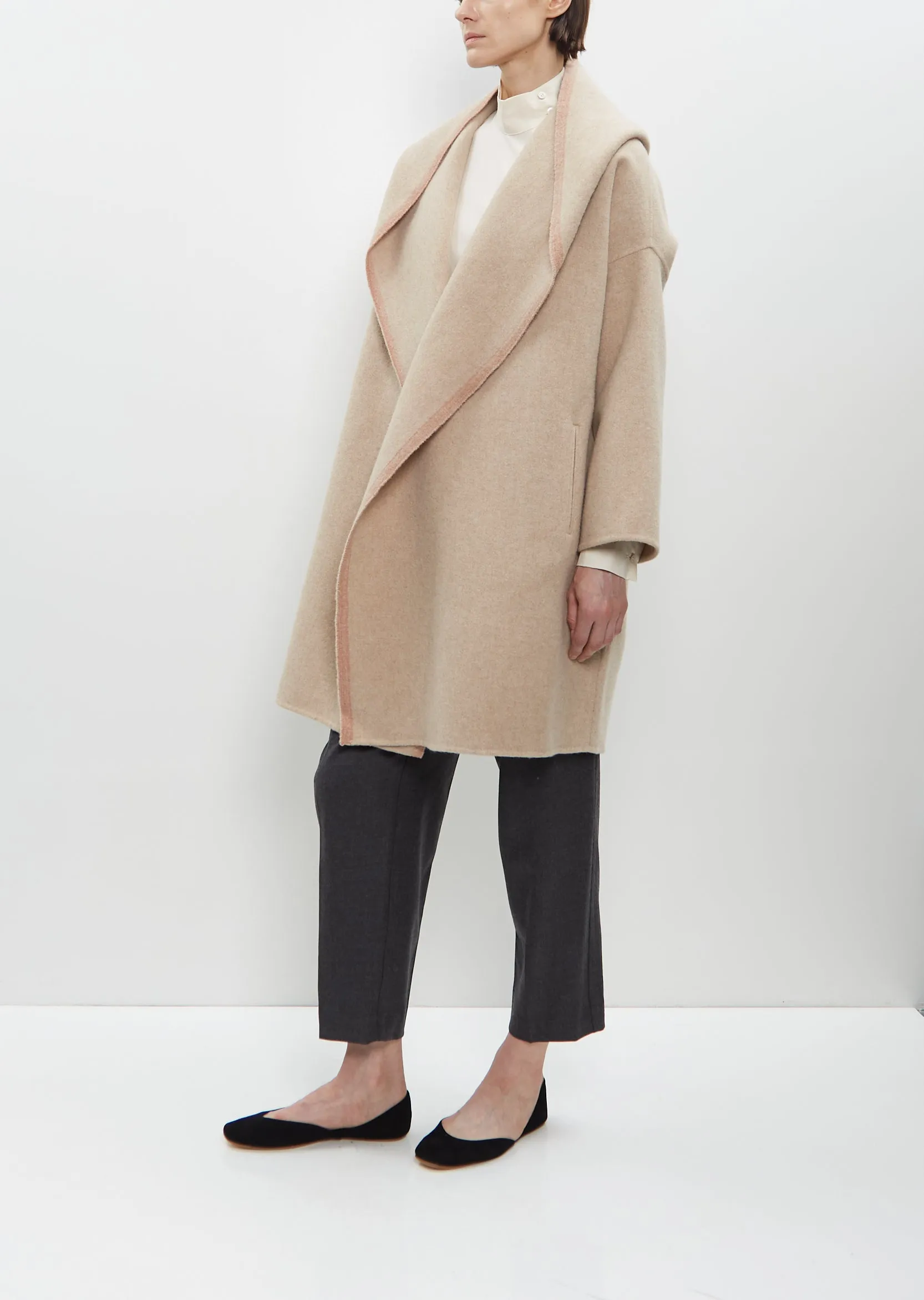 Hooded Coat with Cimossa — Oatmeal