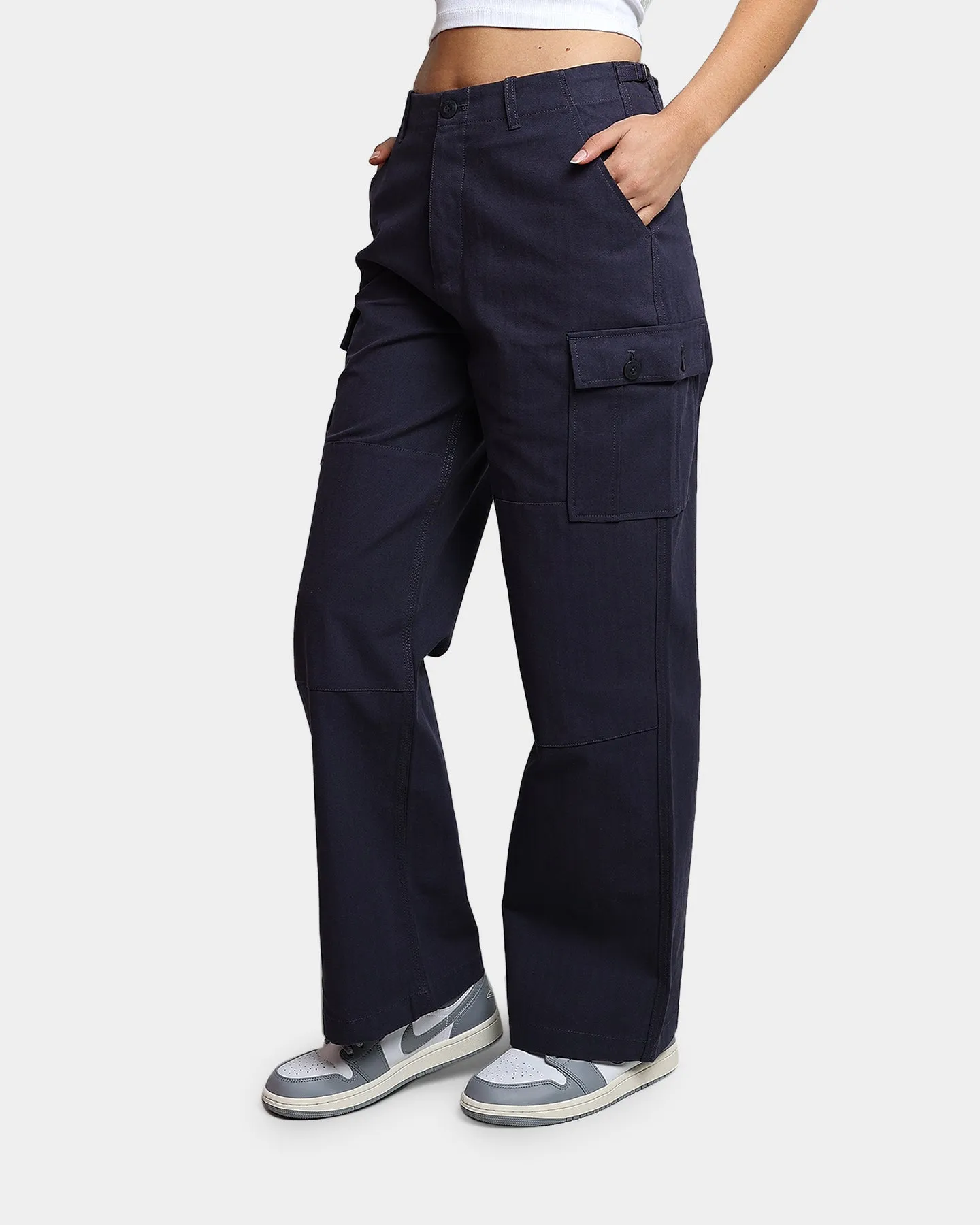 HUF Women's Double Knee Cargo Pants Navy