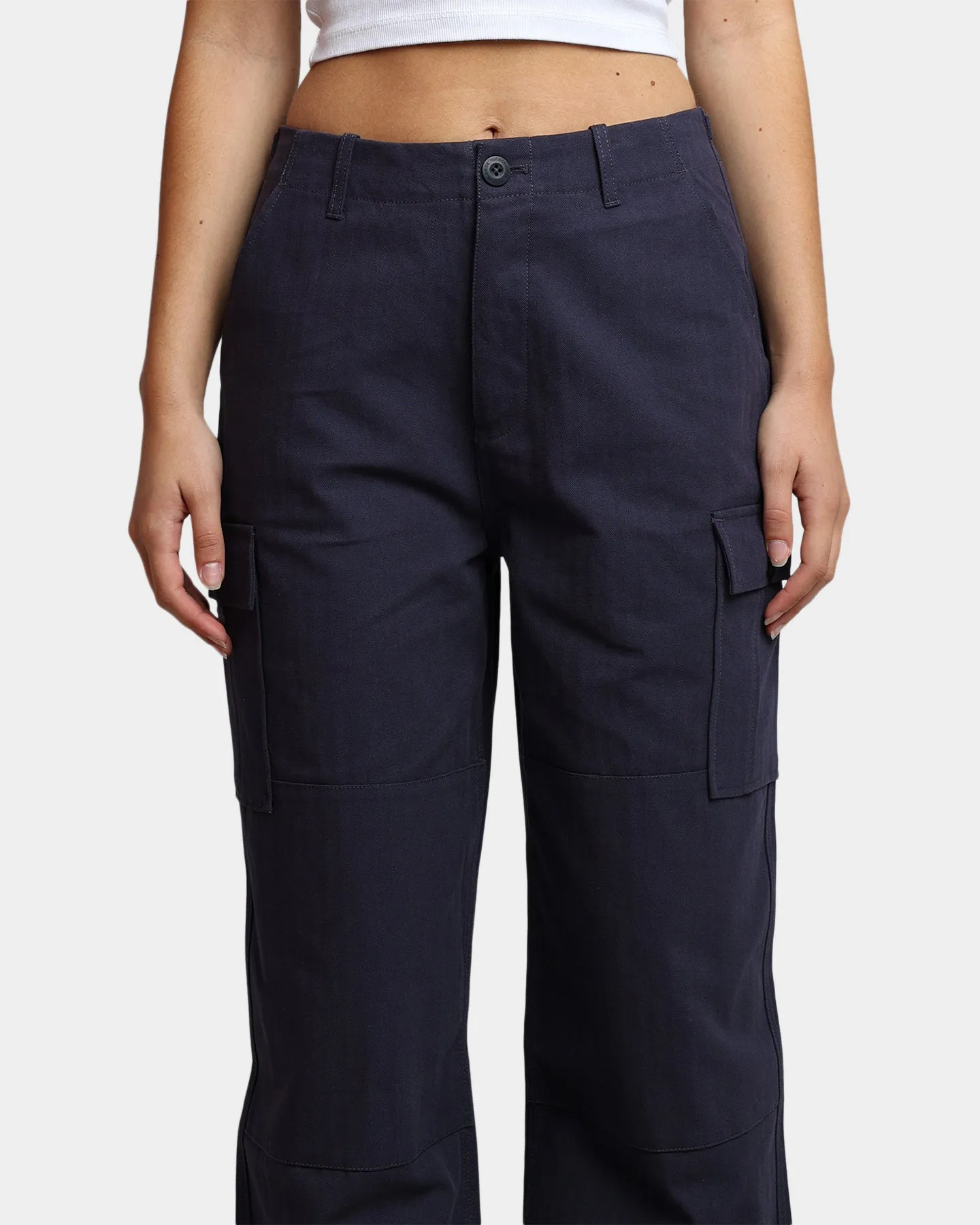 HUF Women's Double Knee Cargo Pants Navy