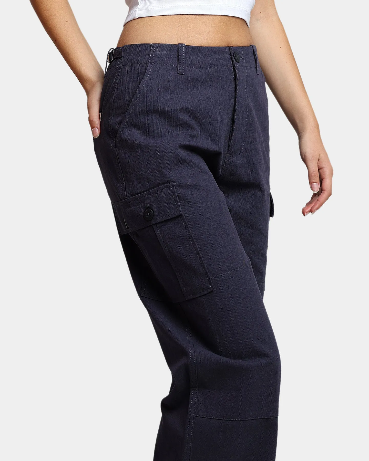 HUF Women's Double Knee Cargo Pants Navy