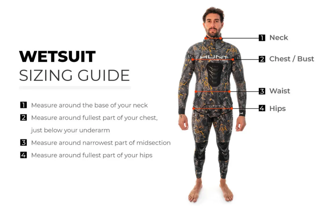 Hunt Master Hooded Spearfishing Rashguard Top & Long John Pants with Chest Pad Combo - Camo - Unisex