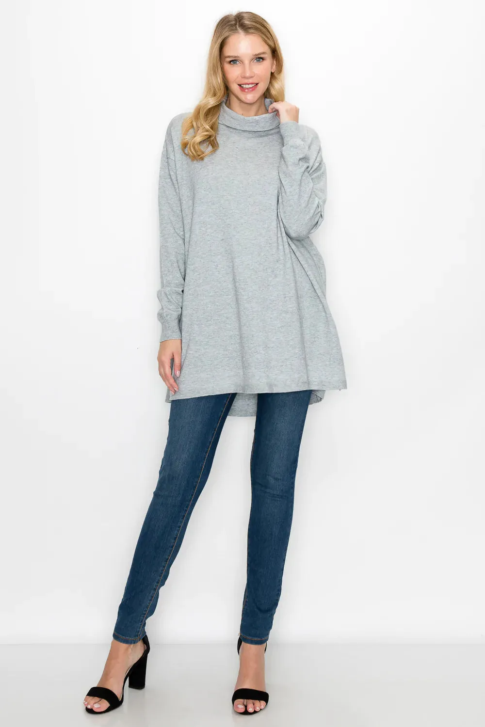 JOH Cashmere Sarah Sweater Heather Gray