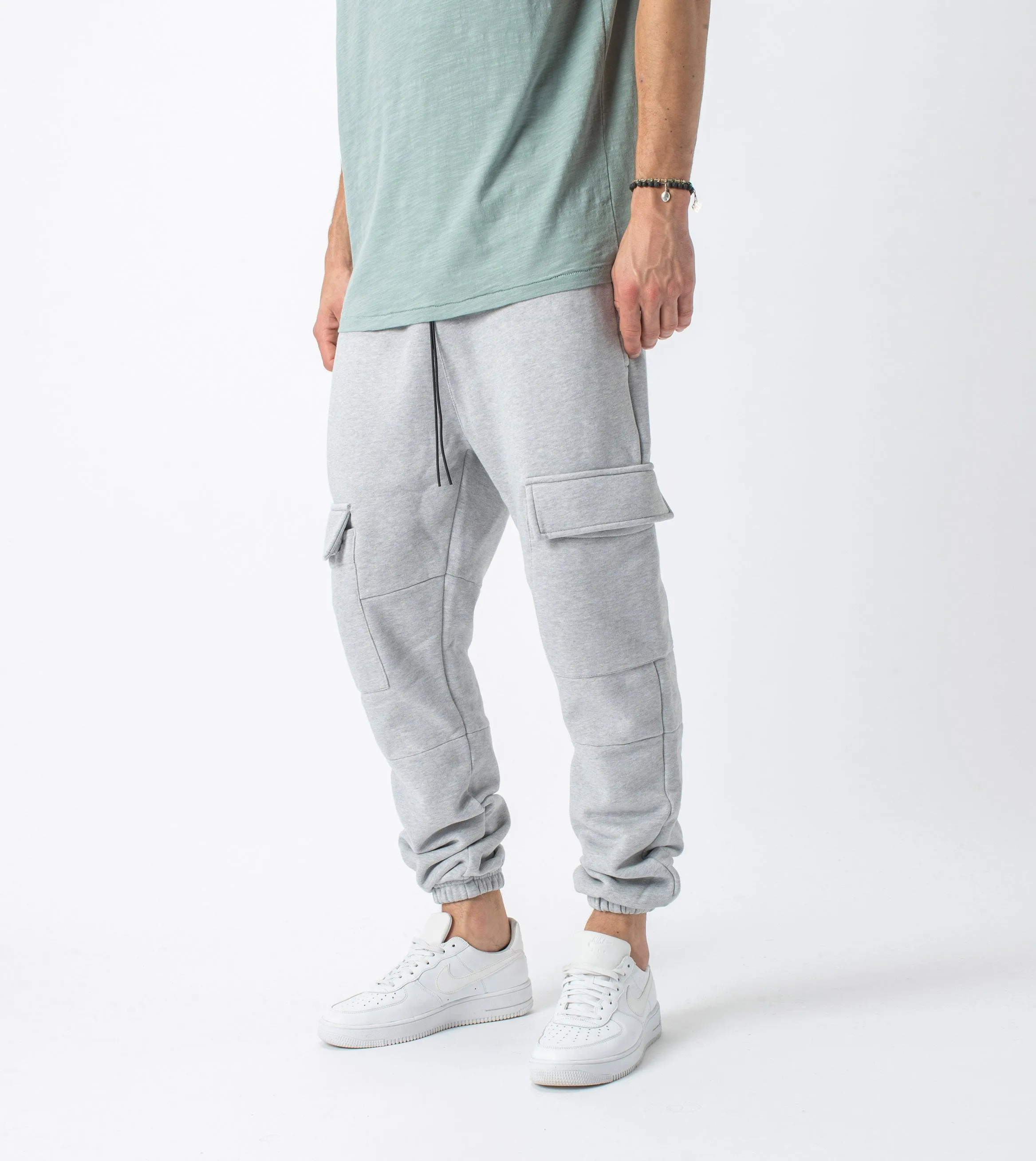 Jumpa Cargo Sweat Fleece Jogger Silver Marle