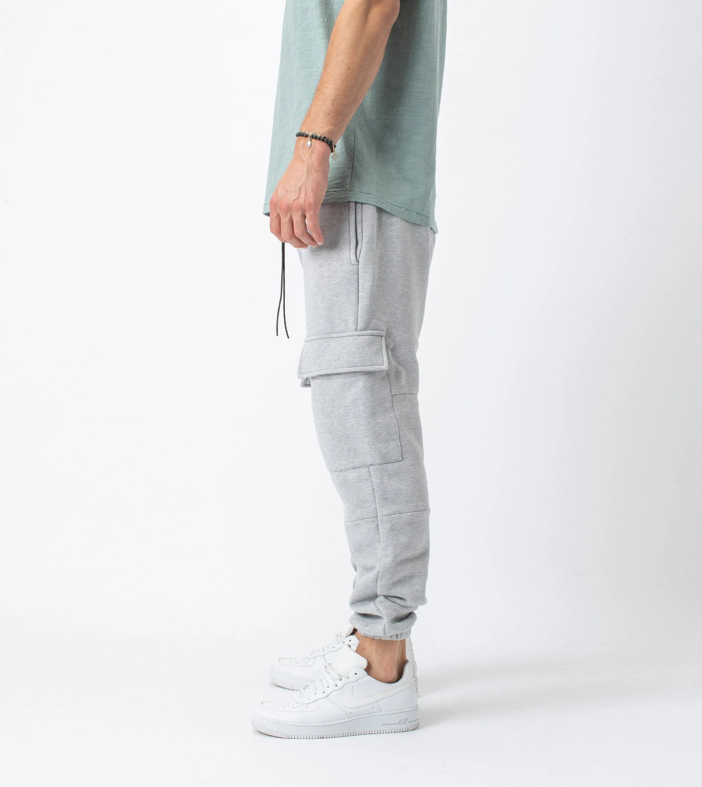 Jumpa Cargo Sweat Fleece Jogger Silver Marle