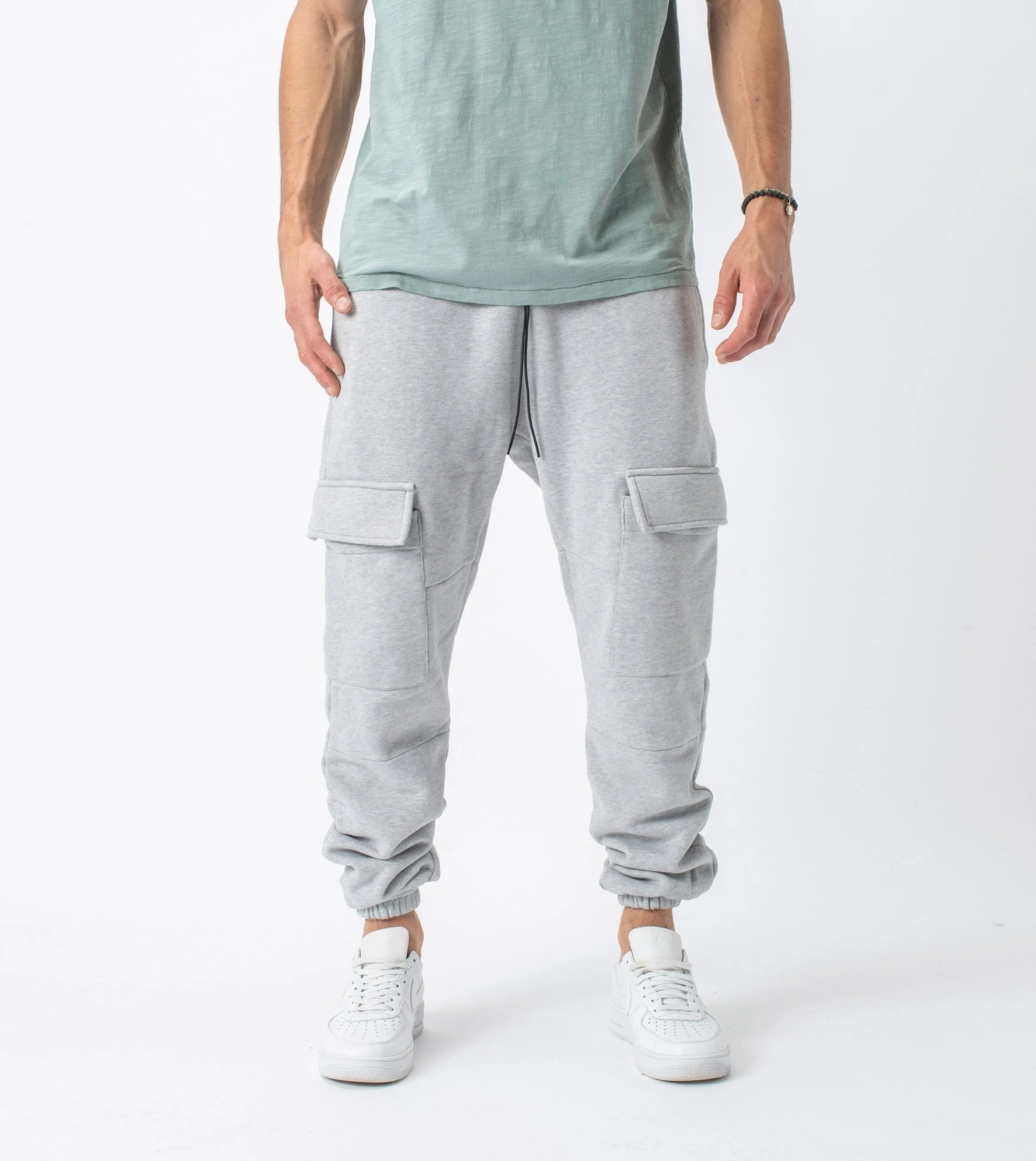 Jumpa Cargo Sweat Fleece Jogger Silver Marle