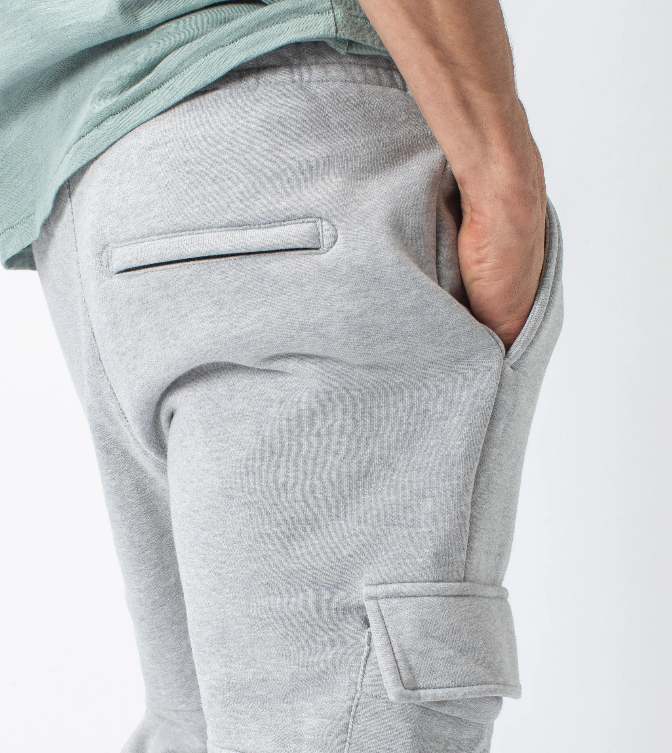 Jumpa Cargo Sweat Fleece Jogger Silver Marle