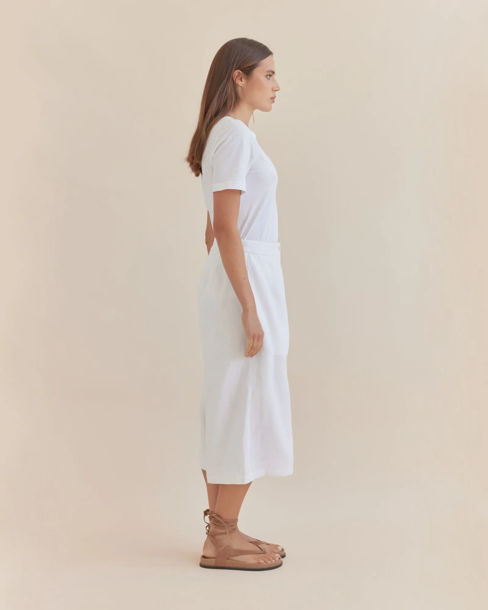 Katrina Linen Culottes - Ivory