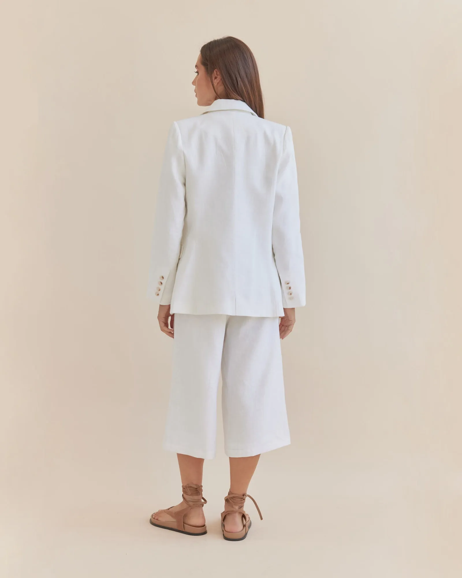 Katrina Linen Culottes - Ivory