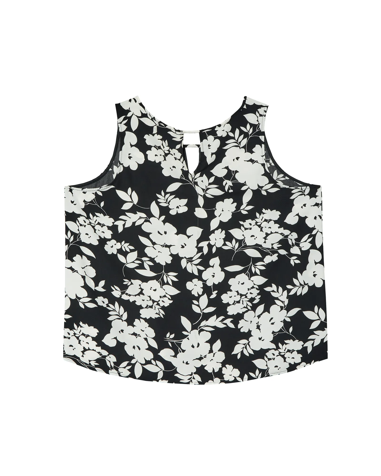 Kianna Sleeveless Keyhole Blouse | Black / White