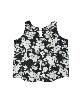 Kianna Sleeveless Keyhole Blouse | Black / White