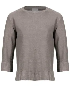 Kinross Cashmere Textured Easy Linen Pullover