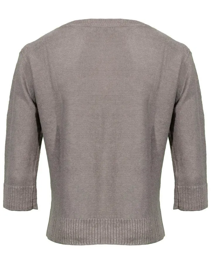 Kinross Cashmere Textured Easy Linen Pullover