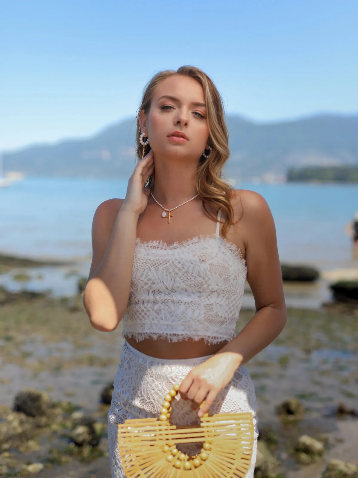 Lace Top and Pencil Skirt