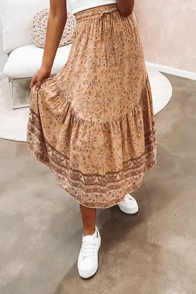 Lailah Maxi Skirt Tan