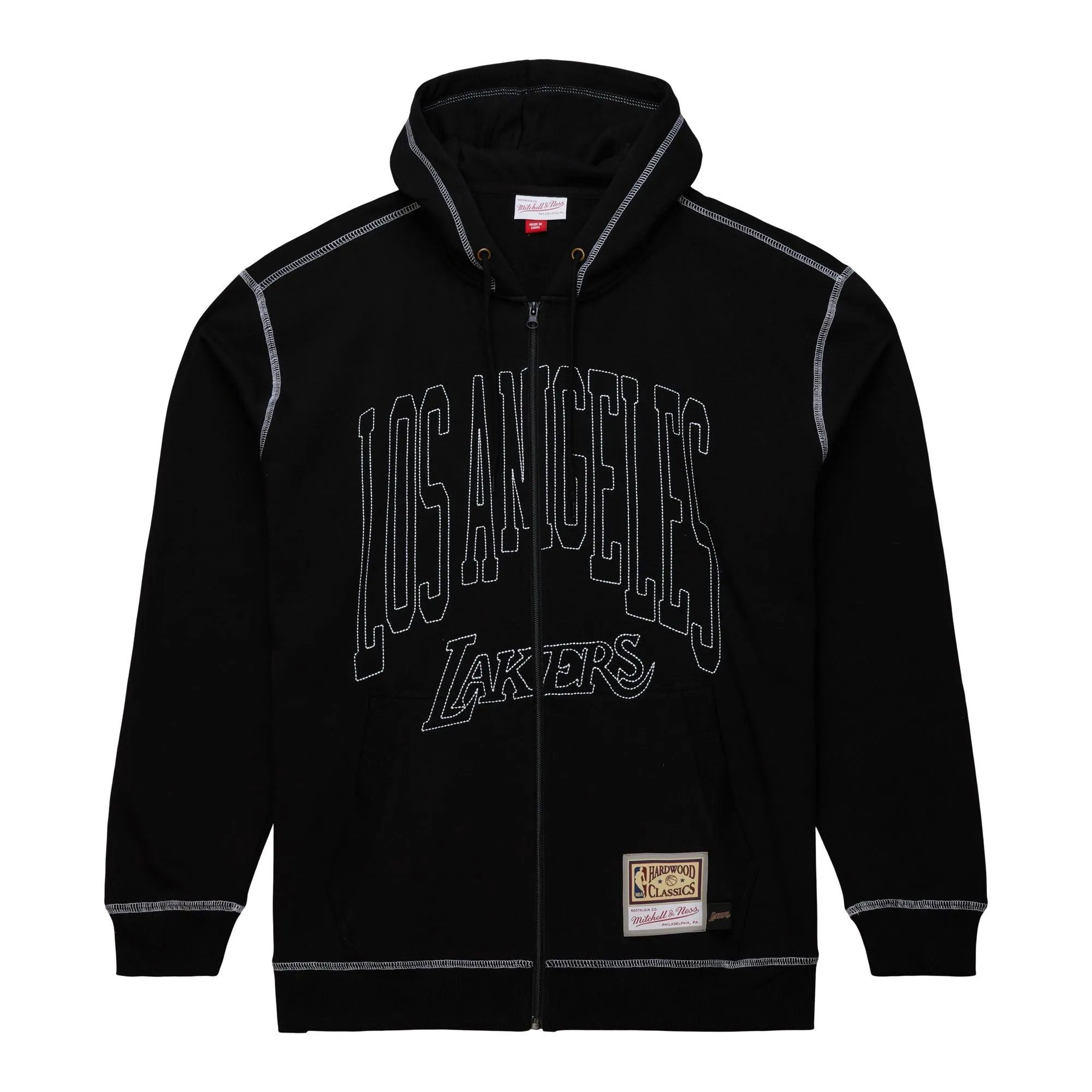 LAKERS CONTRAST FULL ZIP HOODIE